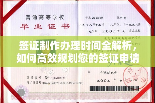 普宁签证制作办理时间全解析，如何高效规划您的签证申请流程