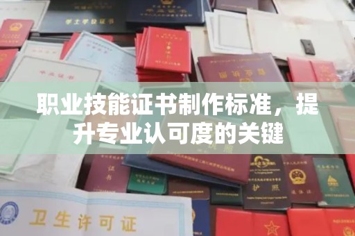 普宁职业技能证书制作标准，提升专业认可度的关键