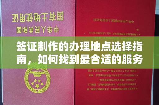 普宁签证制作的办理地点选择指南，如何找到最合适的服务点