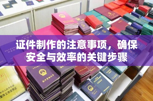 普宁证件制作的注意事项，确保安全与效率的关键步骤