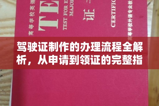普宁驾驶证制作的办理流程全解析，从申请到领证的完整指南