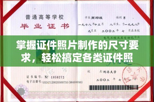 普宁掌握证件照片制作的尺寸要求，轻松搞定各类证件照